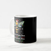 Oh Christmas Bee Bee Weihnachtsmannmütze Bee Light Kaffeetasse (Vorderseite Links)