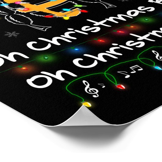 Oh Christmas Bee Bee Weihnachtsmannmütze Bee Light Poster (Ecke)