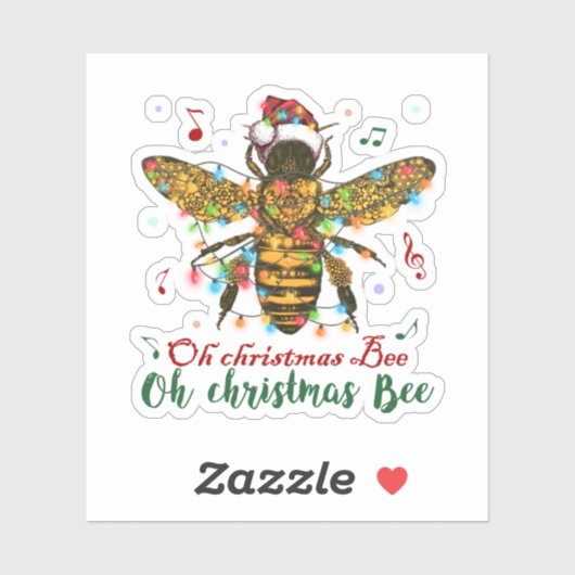 Oh Christmas Bee Oh Christmas Bee Light Aufkleber (Blatt)