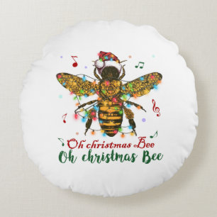 Oh Christmas Bee Oh Christmas Bee Light Rundes Kissen