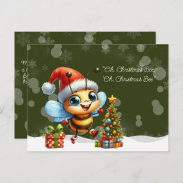 "Oh, Christmas BEE, Oh, Christmas BEE" Postkarte