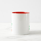Oh Christmas Green Red Tree Mug Zweifarbige Tasse (Mittel)