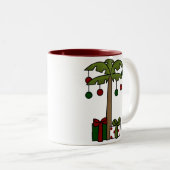 Oh Christmas Palm Tree Zweifarbige Tasse (VorderseiteRechts)