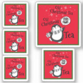 Oh Christmas Tea Penguin Lover - Tea Drinker Aufkleber (Vorderseite)