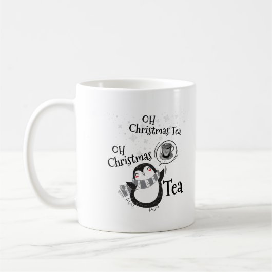 Oh Christmas Tea Penguin Lover - Tea Drinker Kaffeetasse (Links)