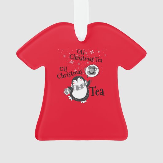Oh Christmas Tea Penguin Lover - Tea Drinker Ornament (Rückseite)