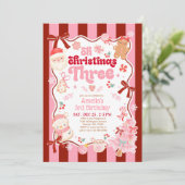 Oh Christmas Three 3rd Birthday Invitation Einladung (Stehend Vorderseite)