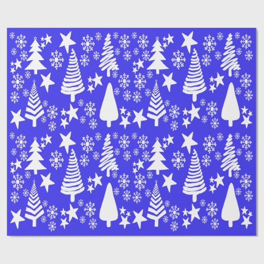 Oh Christmas Tree Blue Packpapier (Flach)