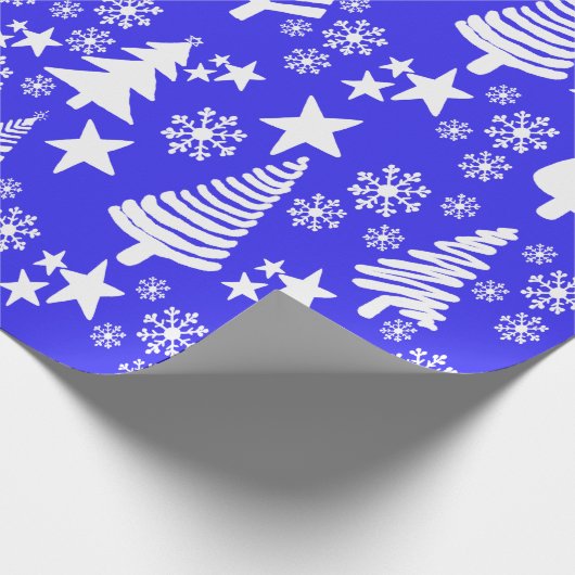Oh Christmas Tree Blue Packpapier (Ecke)