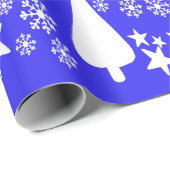Oh Christmas Tree Blue Packpapier (Rolleneckpunkt)