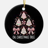 Oh Christmas Tree Cake Debbie Becky Jen Cake Lover Keramik Ornament (Vorne)
