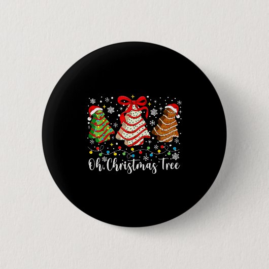 Oh Christmas Tree Cakes Debbie Becky Jen Cake Love Button (Vorderseite)