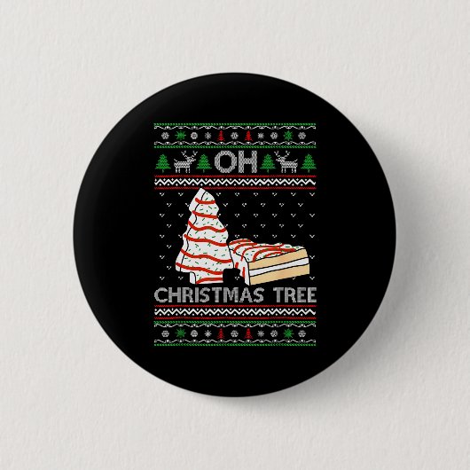Oh Christmas Tree Cakes Debbie Becky Jen Cake Love Button (Vorderseite)