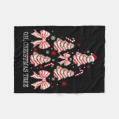 Oh Christmas Tree Cakes Debbie Becky Jen Cake Love Fleecedecke (Vorderseite (Horizontal))