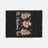 Oh Christmas Tree Cakes Debbie Becky Jen Cake Love Fleecedecke (Vorderseite (Horizontal))