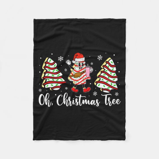 Oh Christmas Tree Cakes Debbie Becky Jen Cake Love Fleecedecke (Vorderseite)