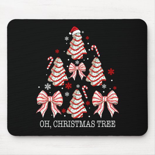 Oh Christmas Tree Cakes Debbie Becky Jen Cake Love Mousepad (Vorne)
