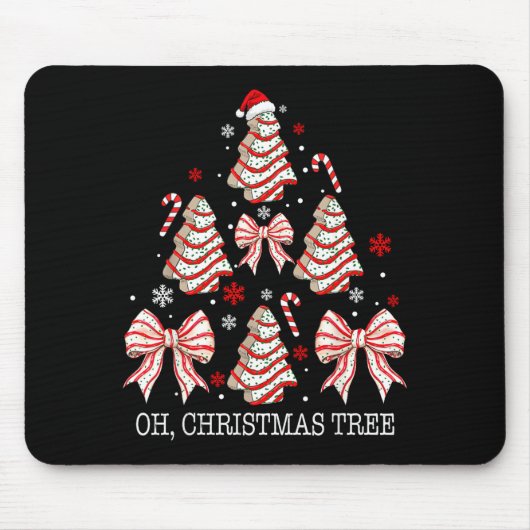 Oh Christmas Tree Cakes Debbie Becky Jen Cake Love Mousepad (Vorne)
