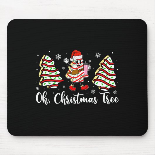 Oh Christmas Tree Cakes Debbie Becky Jen Cake Love Mousepad (Vorne)