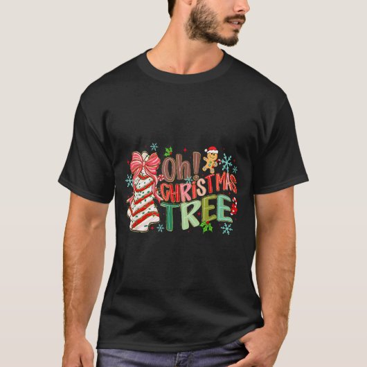 Oh Christmas Tree Cakes Debbie Becky Jen Cake Love T-Shirt (Vorderseite)
