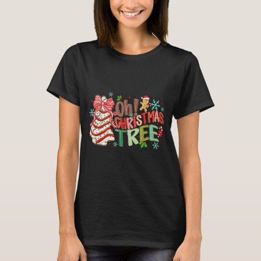 Oh Christmas Tree Cakes Debbie Becky Jen Cake Love T-Shirt (Vorderseite)