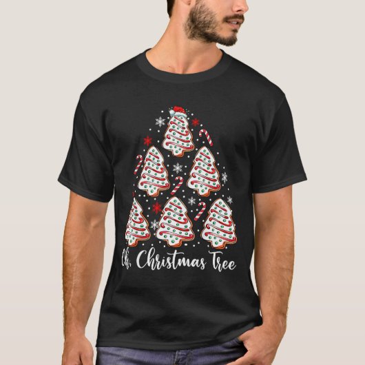 Oh Christmas Tree Cakes Debbie Becky Jen Cake Love T-Shirt (Vorderseite)