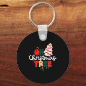 Oh Christmas Tree Cakes Debbie Funny Christmas Sna Schlüsselanhänger (Vorderseite)