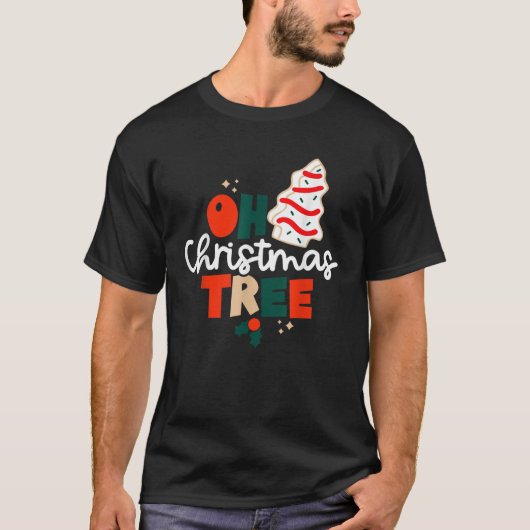 Oh Christmas Tree Cakes Debbie Funny Christmas Sna T-Shirt (Vorderseite)