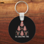 Oh Christmas Tree Cakes Funny Debbie Becky Jen Cak Schlüsselanhänger (Vorderseite)