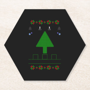 Oh Christmas Tree Chemist schwarz Untersetzer