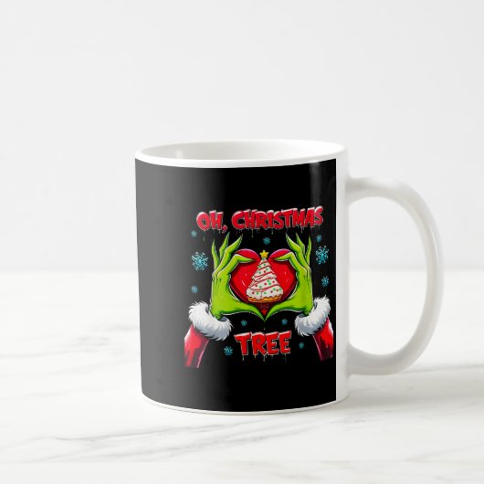 Oh Christmas Tree Debbie Cake Lovers Funny Holiday Kaffeetasse (Rechts)