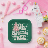 Oh Christmas Tree Light Merry Christmas Xmas  Pappteller (Party)