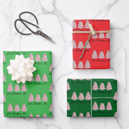 Oh Christmas Tree Little Debbie Cakes Gift Wrap Geschenkpapier Set