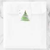 Oh Christmas Tree Square Sticker Weihnachtsmarken (Tasche)