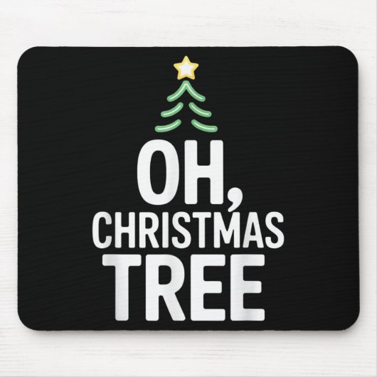Oh Christmas Tree Star Snow Xmas Holiday Carol The Mousepad (Vorne)