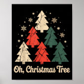 Oh Christmas Tree Star Snow Xmas Holiday Carol The Poster (Vorne)