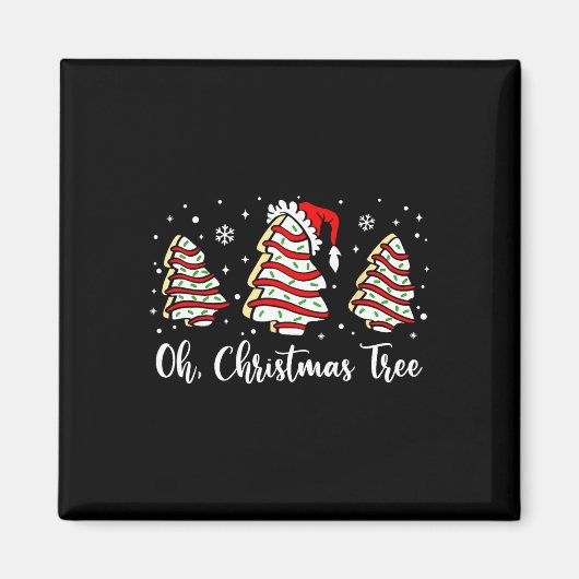 Oh Christmas Tree Weihnachtsmannmütze Cakes Debbie Magnet (Vorne)