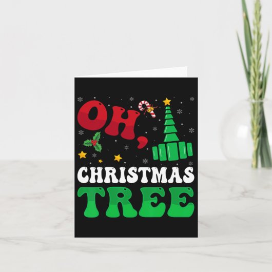 Oh Christmas Tree Xmas Lights Rt Respiratory Thera Karte (Vorderseite)