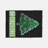 Oh Circuitree Christmas Electronics Circuit Board  Fleecedecke (Vorderseite (Horizontal))