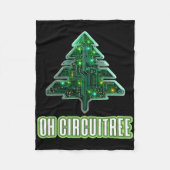 Oh Circuitree Christmas Electronics Circuit Board  Fleecedecke (Vorderseite)
