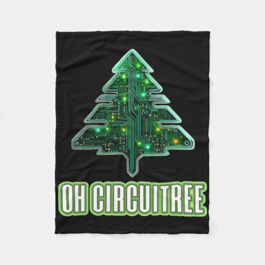 Oh Circuitree Christmas Electronics Circuit Board  Fleecedecke (Vorderseite)
