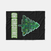 Oh Circuitree Christmas Electronics Circuit Board Fleecedecke (Vorderseite (Horizontal))