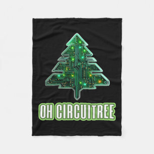 Oh Circuitree Christmas Electronics Circuit Board Fleecedecke