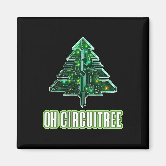 Oh Circuitree Christmas Electronics Circuit Board Magnet (Vorne)