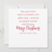 “Oh Come Let Us Adore Him”  (Rückseite)