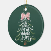 Oh Come Let Us Adore Him Christian Xmas Religious Keramik Ornament (Links)