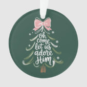 Oh Come Let Us Adore Him Christian Xmas Religious Ornament (Vorderseite)