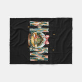 Oh Come Let Us Adore Him Christmas Nativity Scene Fleecedecke (Vorderseite (Horizontal))