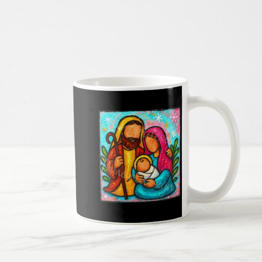 Oh Come Let Us Adore Him Jesus Nativity Scene Chri Kaffeetasse (Rechts)