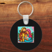 Oh Come Let Us Adore Him Jesus Nativity Scene Chri Schlüsselanhänger (Vorderseite)